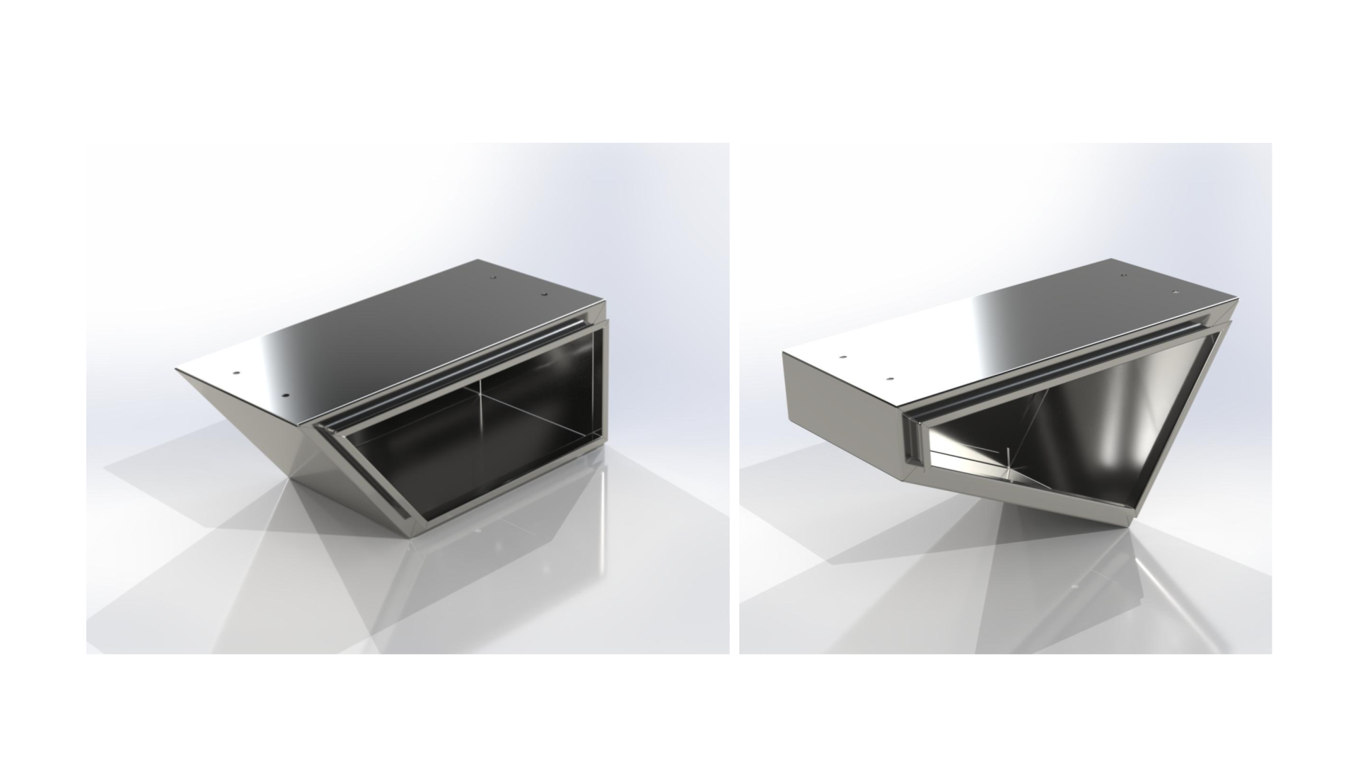 Custom Stainless Steel Designed Trailer Undertray Toolboxes No Lid